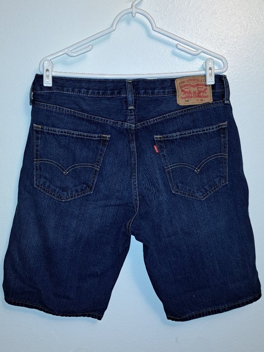 Levi's 541 Athletic Taper Dark Wash Denim Jean Shorts